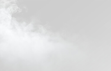 Fototapeta premium Textured white smoke plume and curly steam vapor isolated on white, perfect for food photography steam, mystical atmospheric overlays or creative product branding overlay fog design png