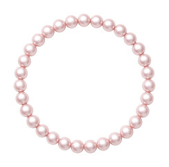 Obraz premium PNG Elegant pink pearl bracelet circle