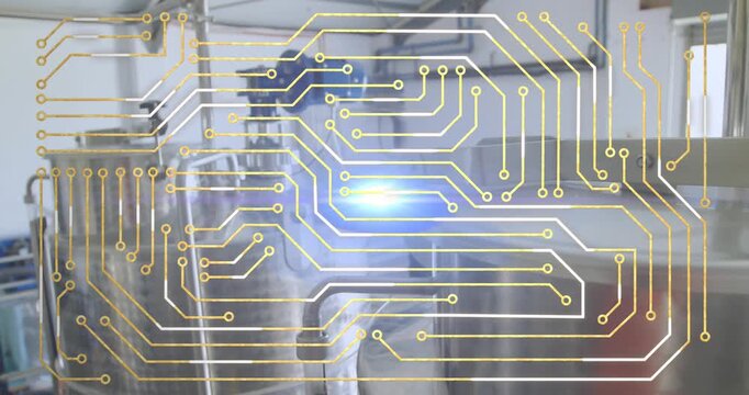 Animation of processor socket over refinery