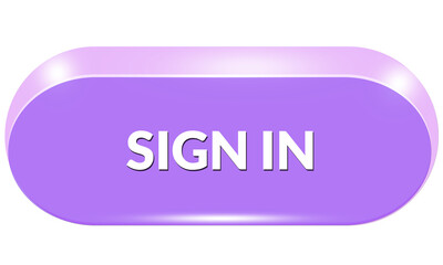 sign in Minimal Digital UI Button for Web Interface and App Navigation