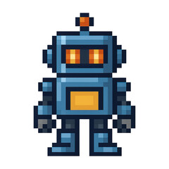 Fototapeta premium PNG Retro pixel robot illustration