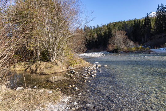 UNESCO World Natural Heritage Wilderness Area D&uuml;rrenstein-Lassingtal on the border between Styria and Lower Austria.The Lassingbach is a right tributary of the Salza river in the Ybbstal Alps in Austr