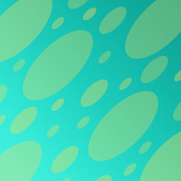 Abstrakter Hintergrund mit gr&uuml;nen Ellipsen auf t&uuml;rkisfarbenem Verlauf