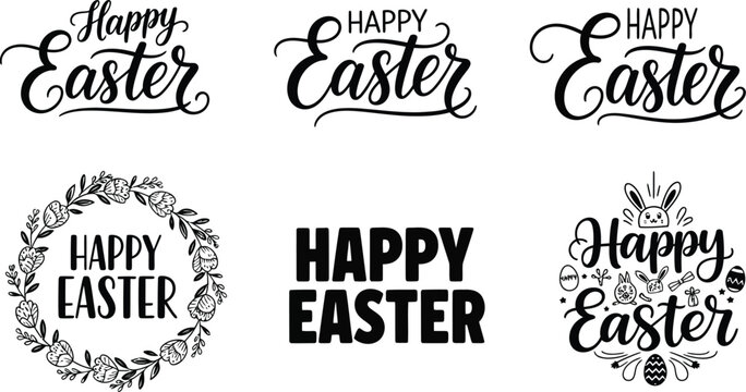 Easter greeting card designs with happy easter messages