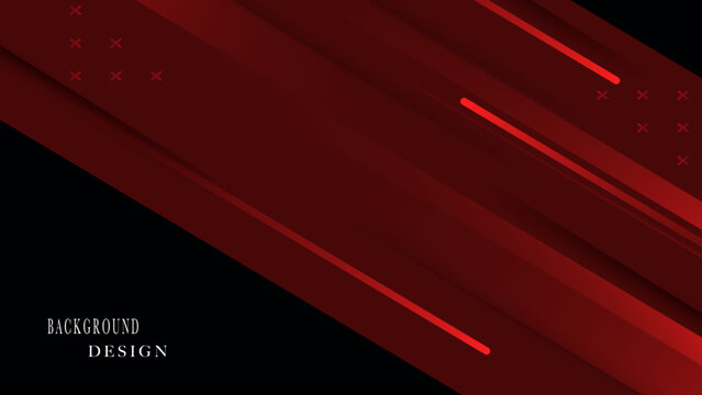 Abstract red geometric corporate banner template