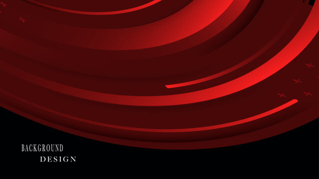Abstract red geometric corporate banner template