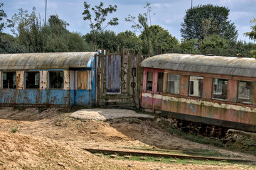 Obraz premium old train in the countryside