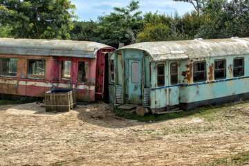 Fototapeta premium old abandoned train