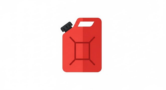 Red Gas Can with Black Cap.
