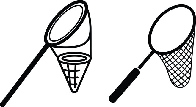 Two different styles of bug catcher nets with handles and nets for catching insects outdoors