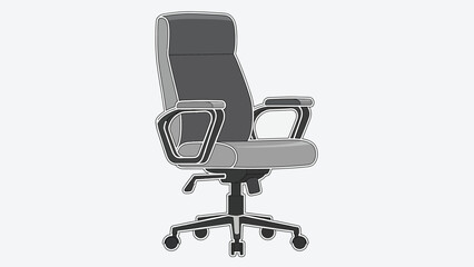 Fototapeta premium Modern ergonomic office chair isolated on white background for design element