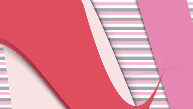 Paper cut overlapping dynamic pink monochromatic background