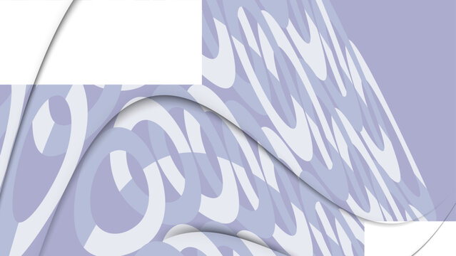 Purple background with white circular shapes