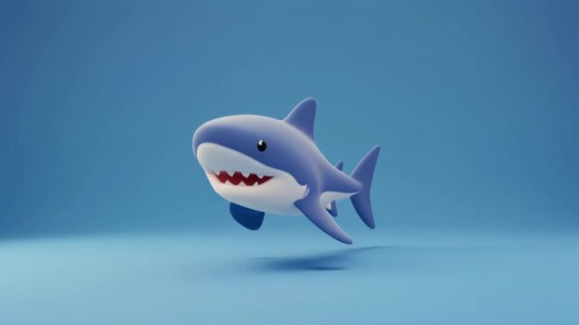 Cute baby shark cartoon animation