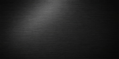 A dark brushed metal texture background features a black metallic steel pattern with a grey silver aluminum surface and grunge material design for a textured iron backdrop © LumenCraft