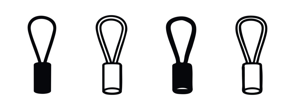 Zipper Puller Loop Icons for Clothing, Bags and Outdoor Gear