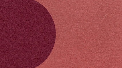 Fototapeta premium Maroon paper texture background with dark wine semicircle and copy space for banner, presentation, template