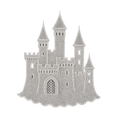 Obraz premium PNG Intricate lace castle illustration