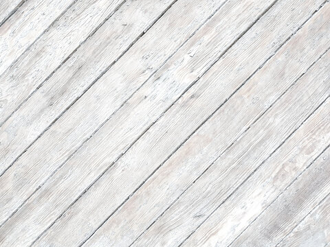 White wood diagonal planks texture boards background.