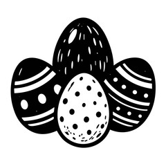 vector illustration of easter eggs