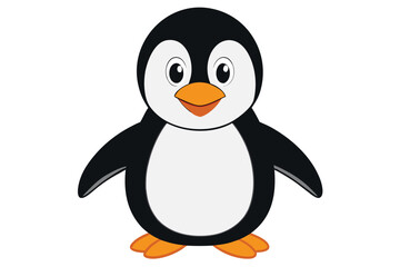 peppy penguin on white