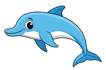 Obraz premium doodle dolphin on white