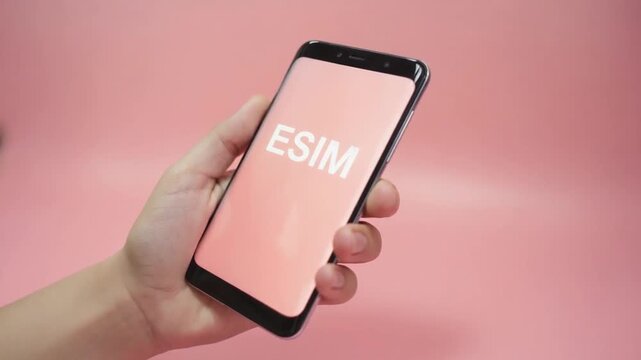 Mobile phone with an eSIM.
