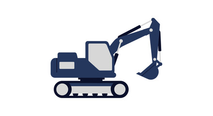 Naklejka premium Modern Excavator Machine Vehicle Construction Equipment Icon