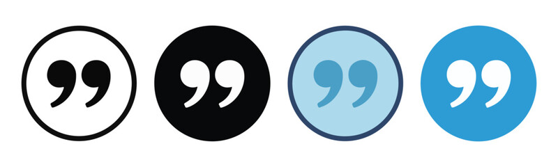 Obraz premium Quotation mark vector icon, speech bubble symbol, double quotes isolated on transparent background