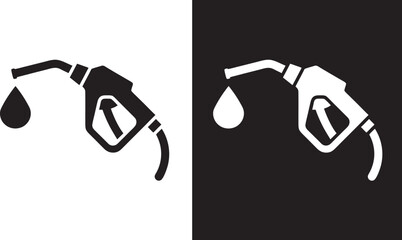 Fuel pump nozzle vector icon, gas stations, fuel and oil station, vector illustration