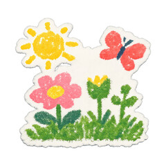 Naklejka premium PNG Colorful playful nature illustration