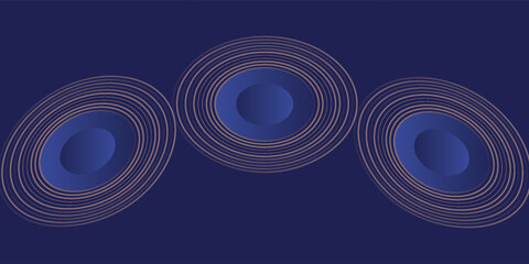 Background geometric shapes circle blue. Line orbit orange color. Galaxy and solar system pattern © sholeh