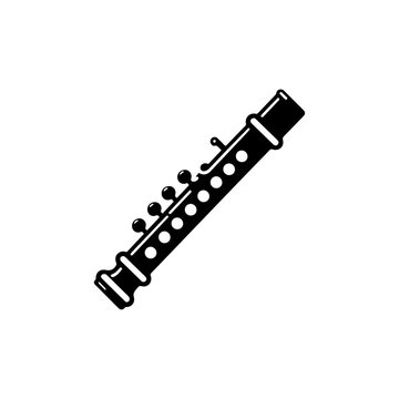 Single Vector Fill Silhouette &ndash; Wooden Dombra Musical Instrument Icon