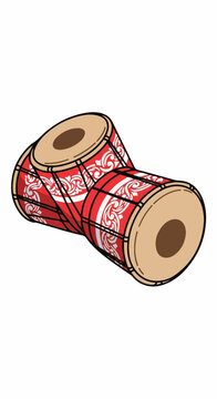 Illustration of Two Red Drums.