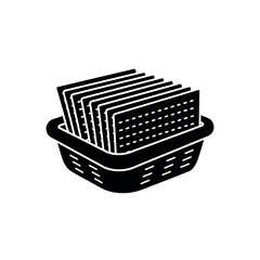 Fototapeta premium Matzah in a Basket Passover Tradition.