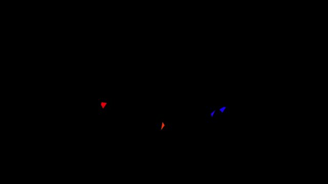 Colorful confetti explosion overlay animation on black background