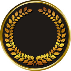 black medal gold laurels.