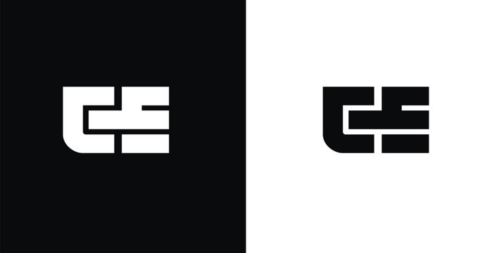 Bold CE letter monogram logo vector