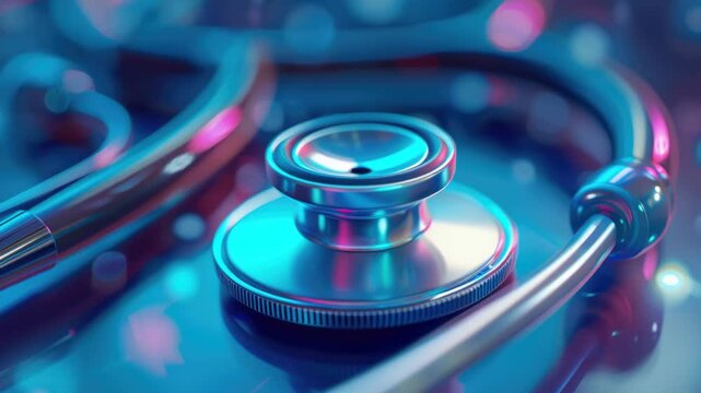 Video A close-up shot of a stethoscope lying on a flat surface