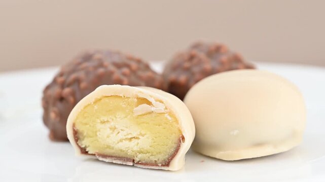 video of marzipan chocolates