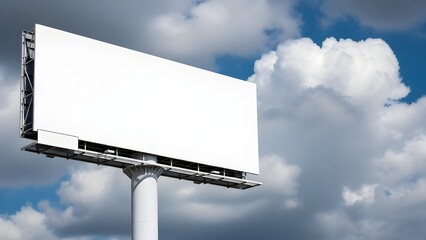 Fototapeta premium Blank billboard against a cloudy sky