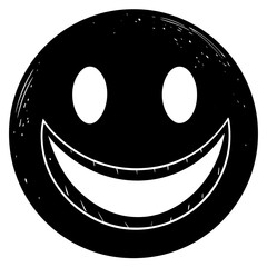 Fototapeta premium Smiley Face Icon Minimal Happy Emoji Graphic Design Vector