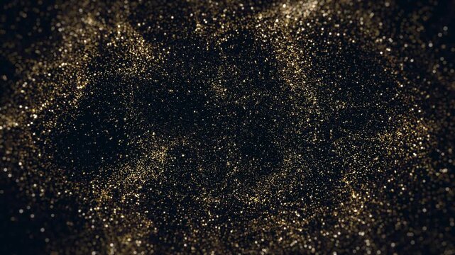 Luxury Sparkling Gold Particles Background
Abstract beautiful golden floating particles inside fluid space in slow motion mode with ambient occlusion and depth of field blur