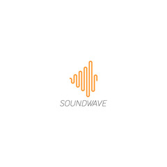 Obraz premium Orange Sound Wave Logo Design