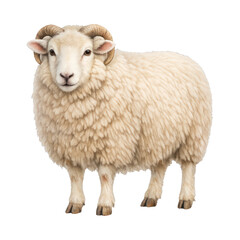 Fototapeta premium PNG Fluffy sheep illustration PNG
