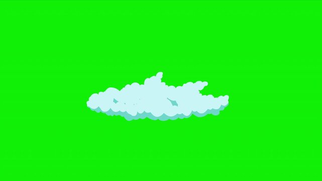 Cartoon Smoke Explosion Circle Effect Burst Transition &ndash; 4K Video Motion Graphics With Chroma Key Green Screen Background