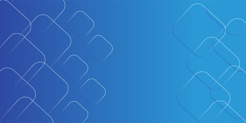 Obraz premium Modern blue gradient background with abstract rounded square outlines, ideal for technology themes, business presentations, and digital designs.eps10