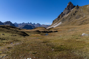 Fototapeta premium Beautiful alpine landscape in the Cerces Massif in Hautes Alpes, France