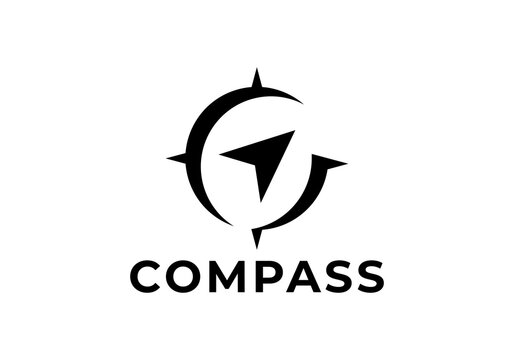 tech north compass logo design template