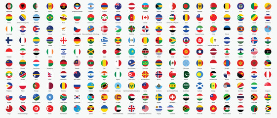 Circle world national flags vector illustration © webhazrat